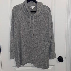 1X Market & Spruce grey marled knit tunic sweater